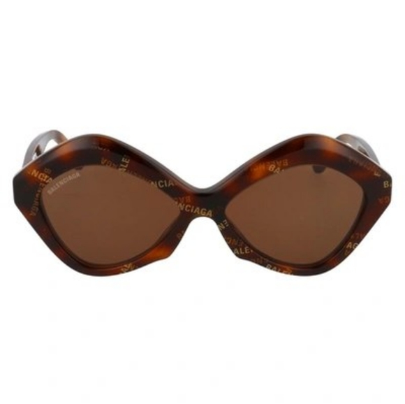 NEW BALENCIAGA HAVANA WOMEN BROWN SUNGLASSES BB0125S 006 - Picture 3 of 5